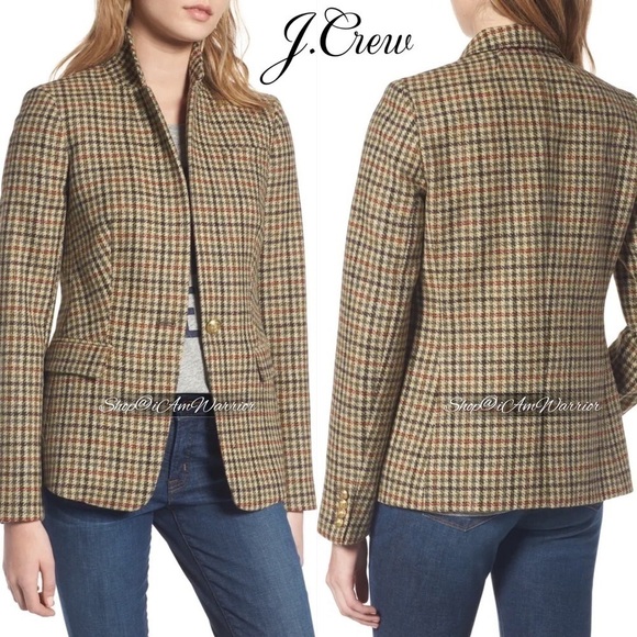 J.Crew NWOT olive houndstooth Regent
Moon English wool blazer shop@iamwarrior - Picture 1 of 16